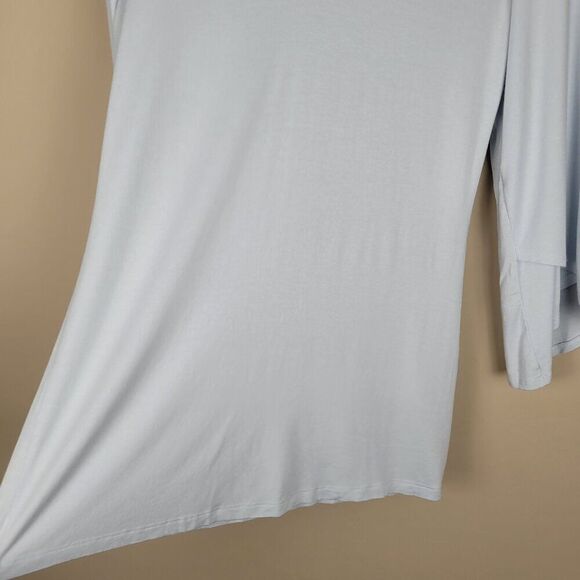 Soft Surroundings Bell Sleeve Long Sleeve Tunic Top Stretch Light Blue Size M - Picture 8 of 13